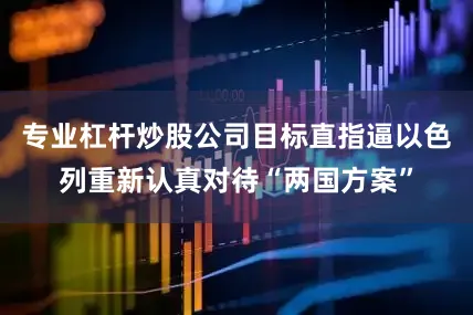 专业杠杆炒股公司目标直指逼以色列重新认真对待“两国方案”